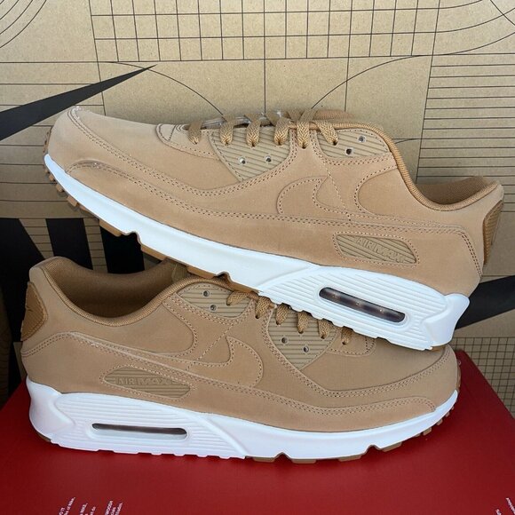 Nike Air Max 90 Premium Wheat Brown Shoes New Men\'s Size 11.5 HJ3153-200 Nike Air Max 90 Premium Men main image 4